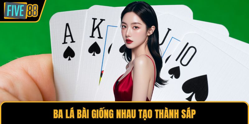 Ba lá bài giống nhau tạo thành sáp